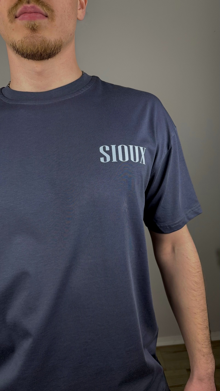 SİOUX YAZILI FÜME BOXY TİŞÖRT